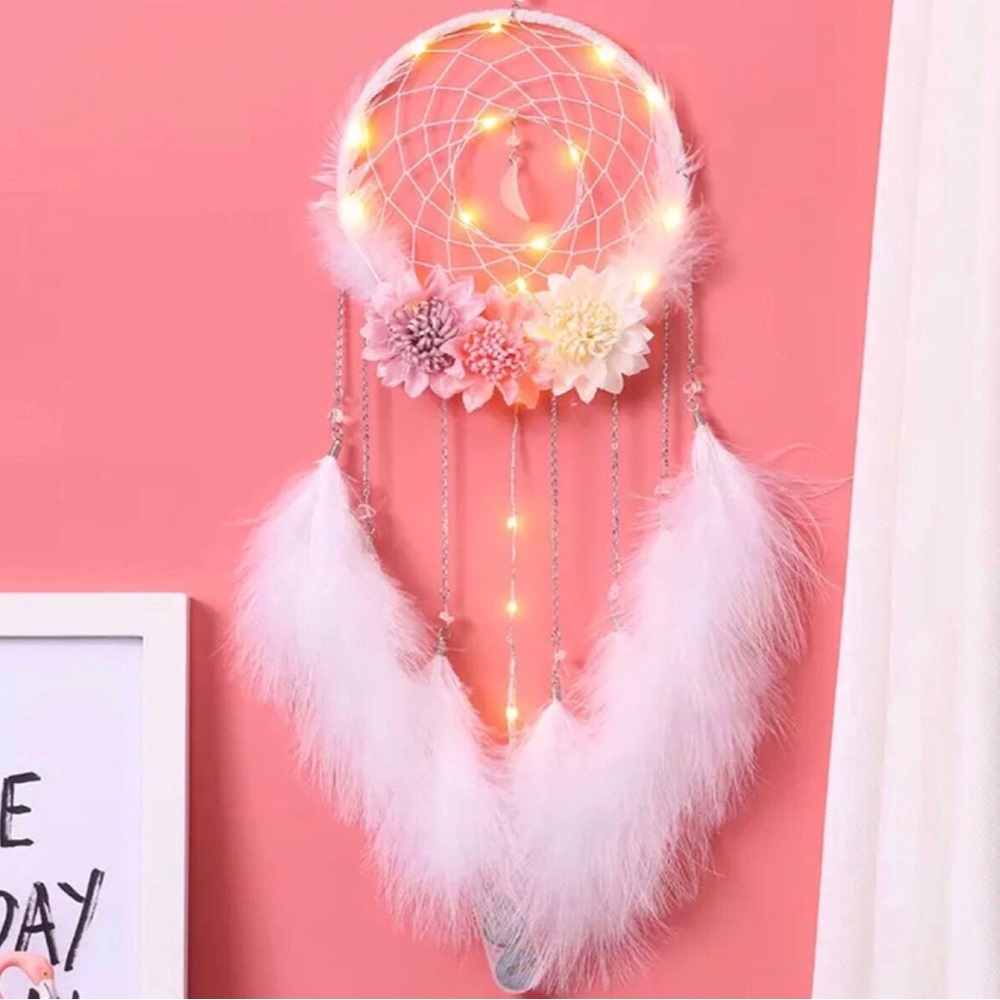 Light up floral dream catcher